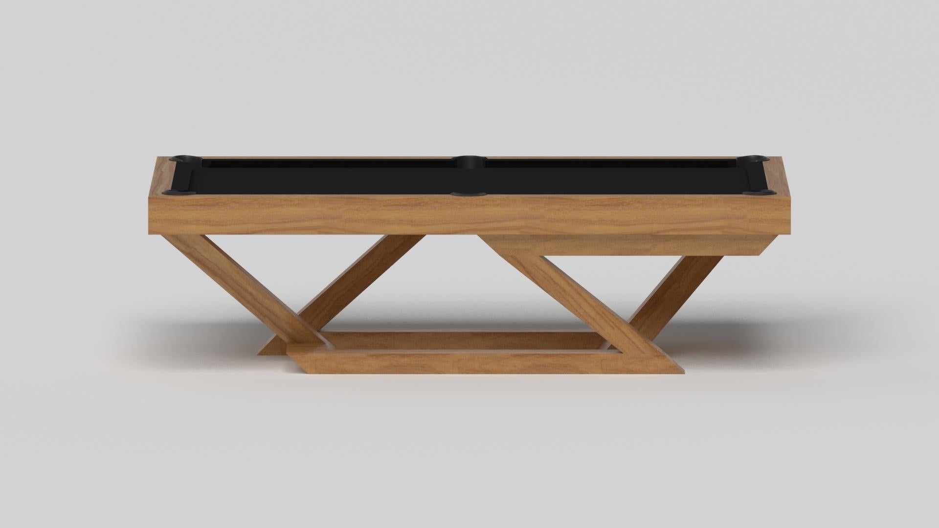 Américain Elevate Customs Trinity Pool Table / Solid Teak Wood in 8.5' - Made in USA en vente