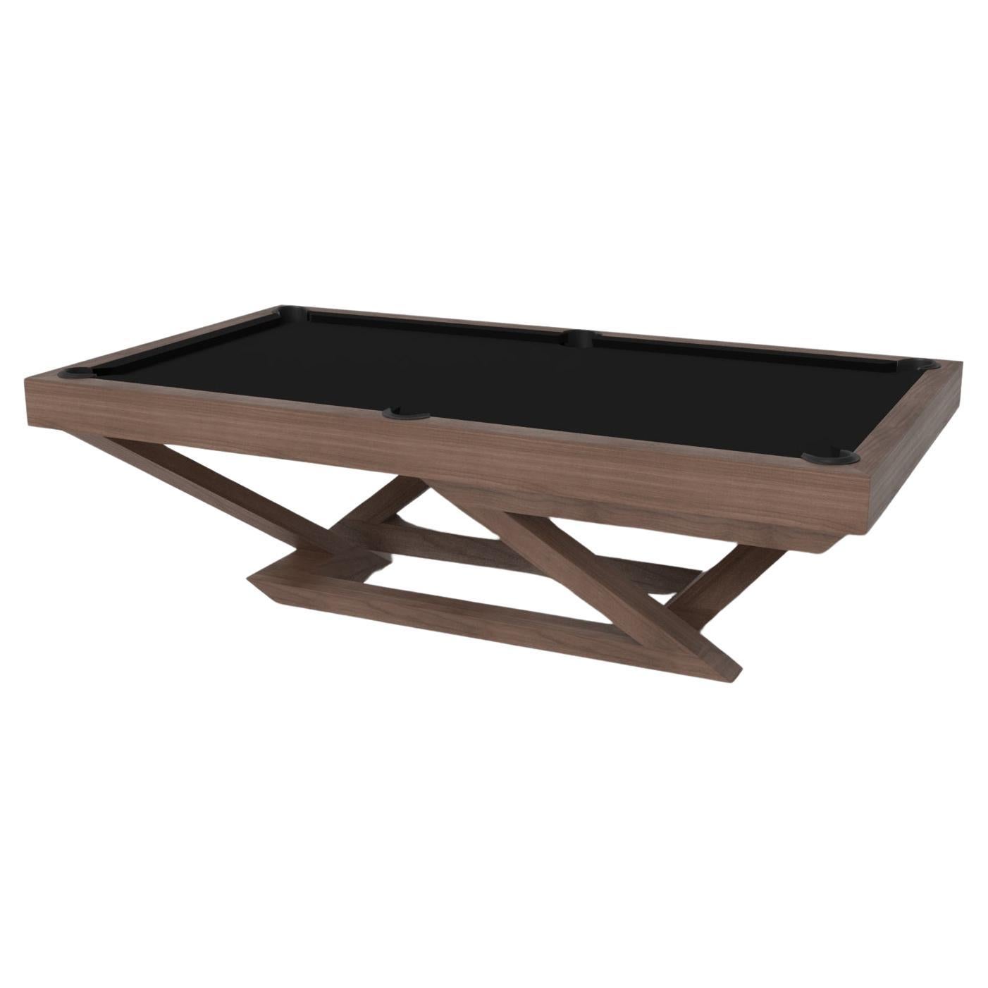 Elevate Customs Trinity Pool Table / Solid Walnut Wood in 7'/8' - Made in USA For Sale