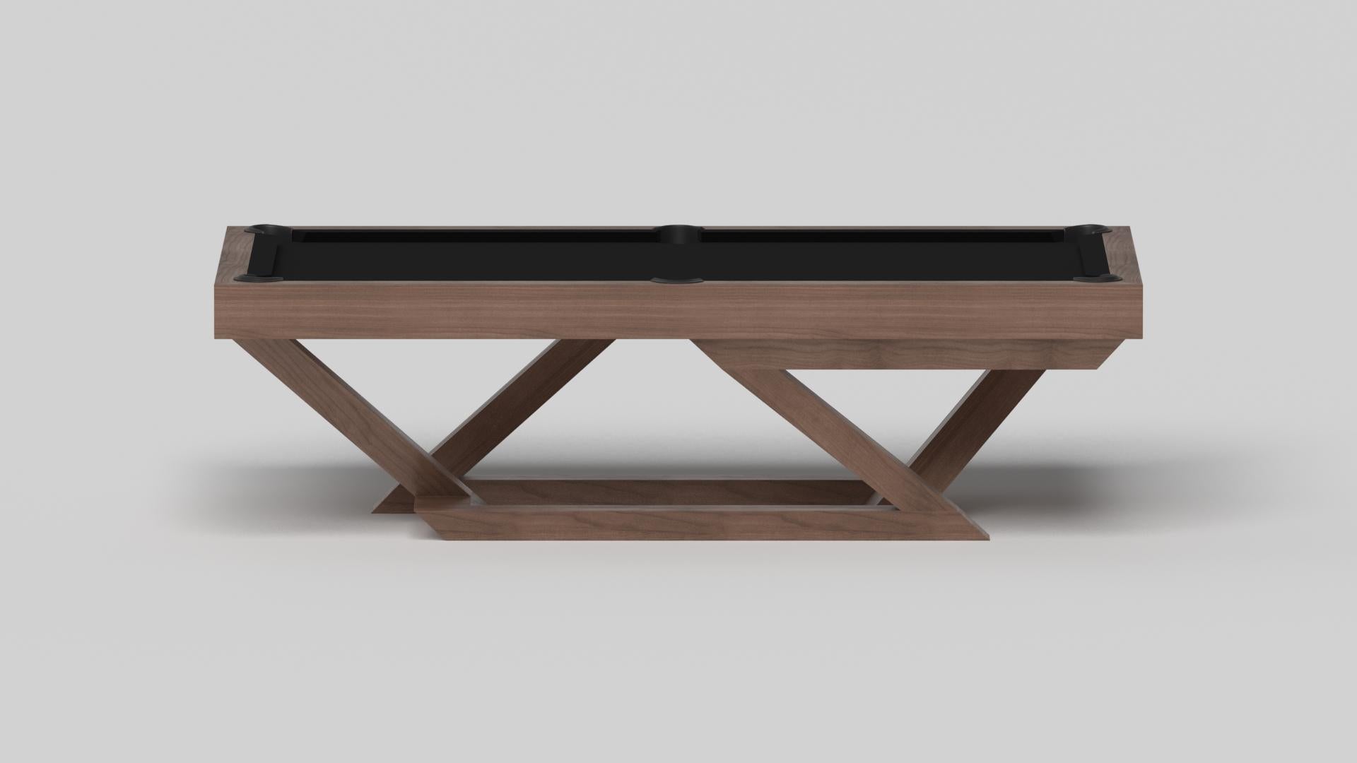 Elevate Customs Trinity Pooltisch / Massives Walnussholz in 9' - Hergestellt in den USA (amerikanisch) im Angebot