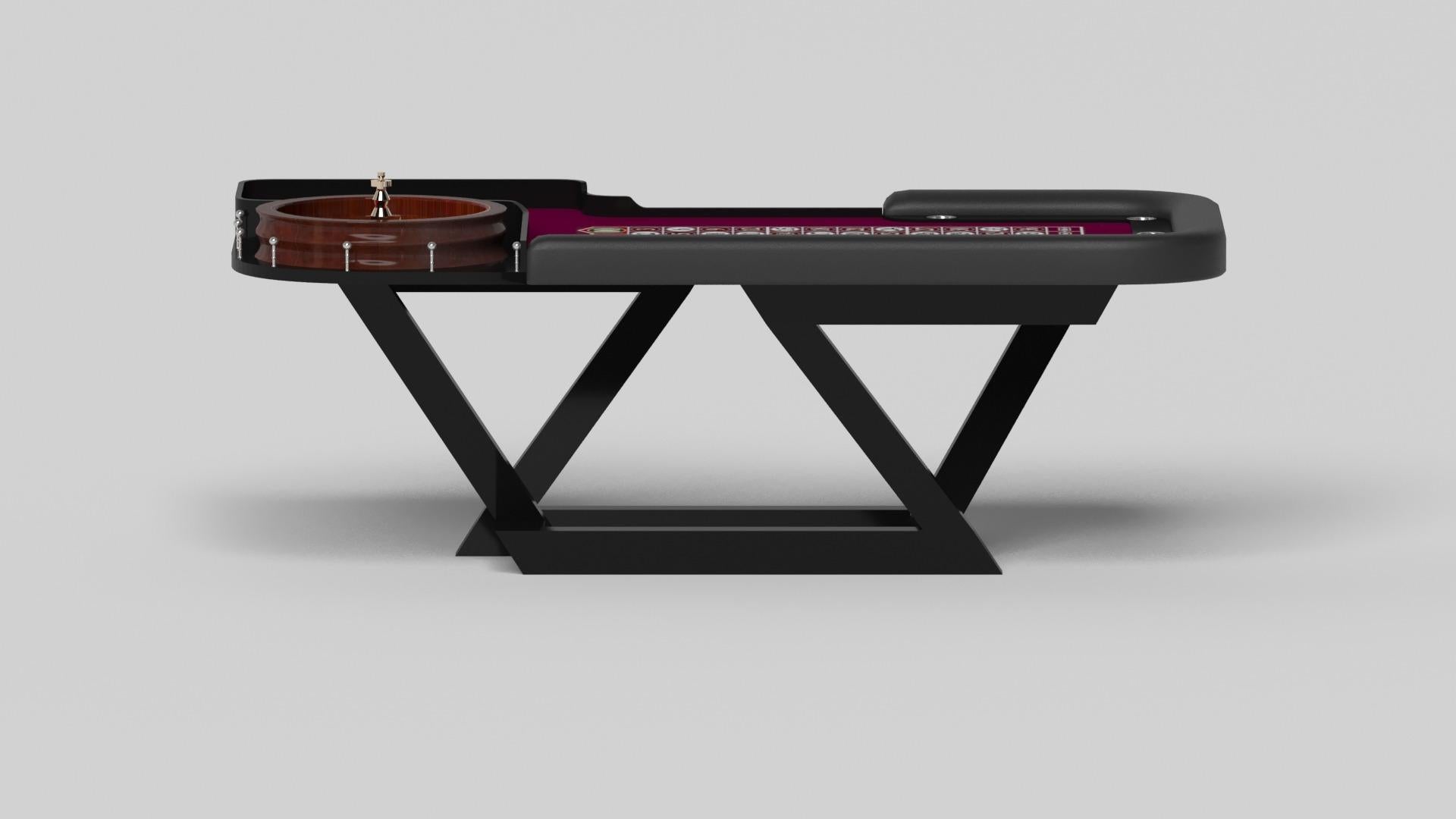 American Elevate Customs Trinity Roulette Tables / Solid Pantone Black Color in 8'2