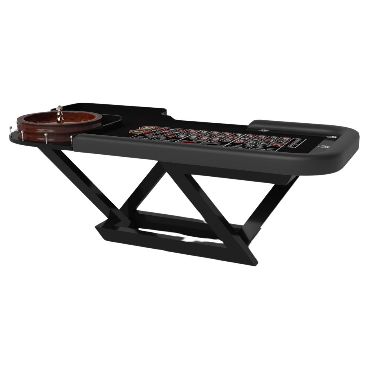 Elevate Customs Trinity Roulette Tables / Solid Pantone Black Color in 8'2" -USA For Sale