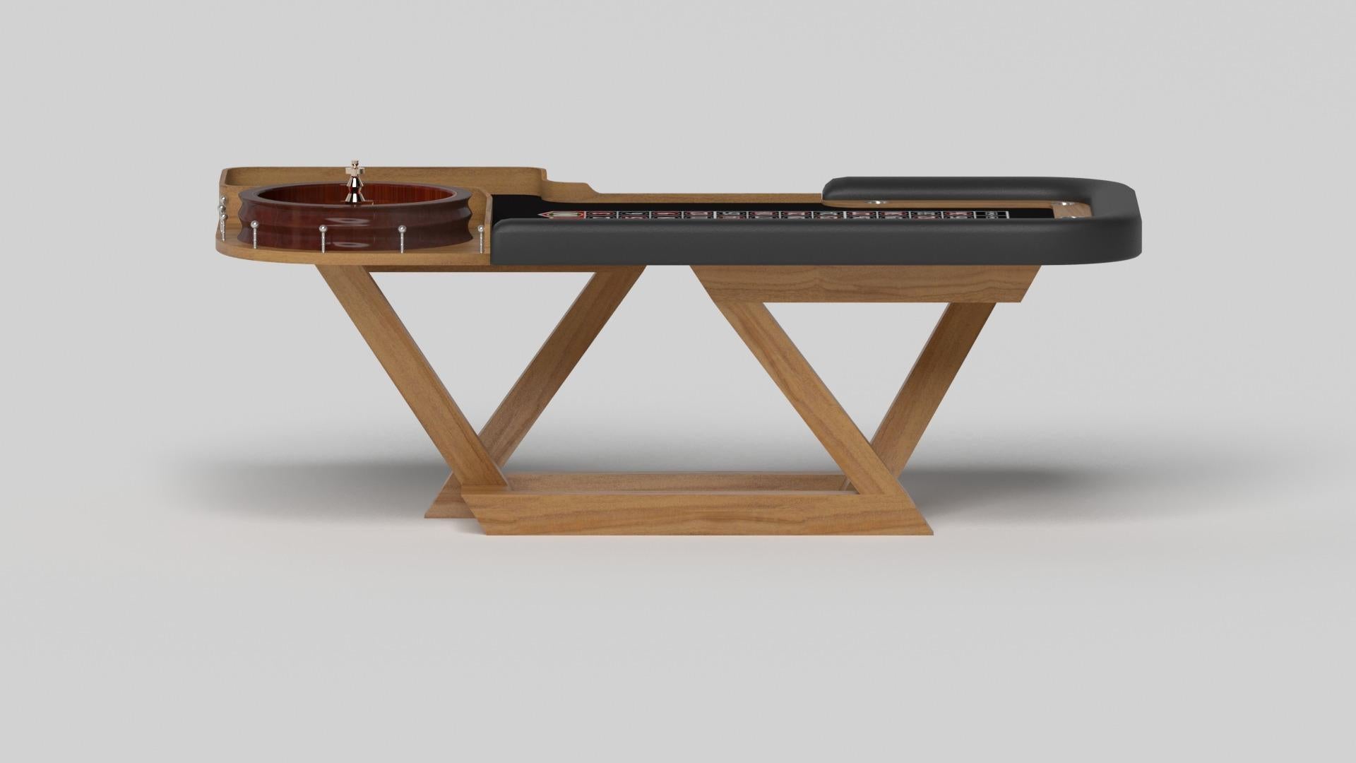 Américain Elevate Customs Trinity Roulette Tables / Bois de teck massif en 8'2