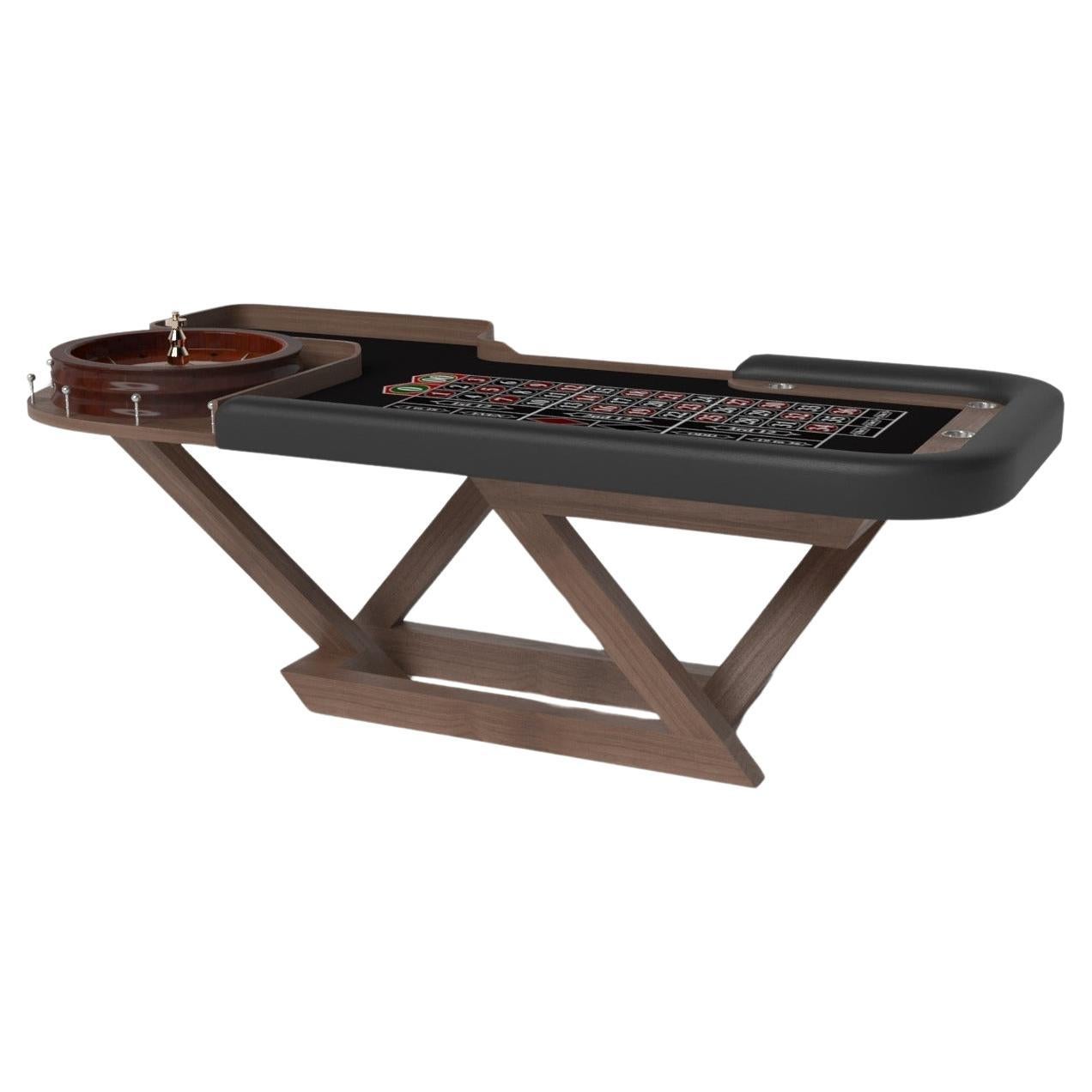 Elevate Customs Trinity Roulette Tables / Solid Walnut Wood in 8'2" -Made in USA For Sale