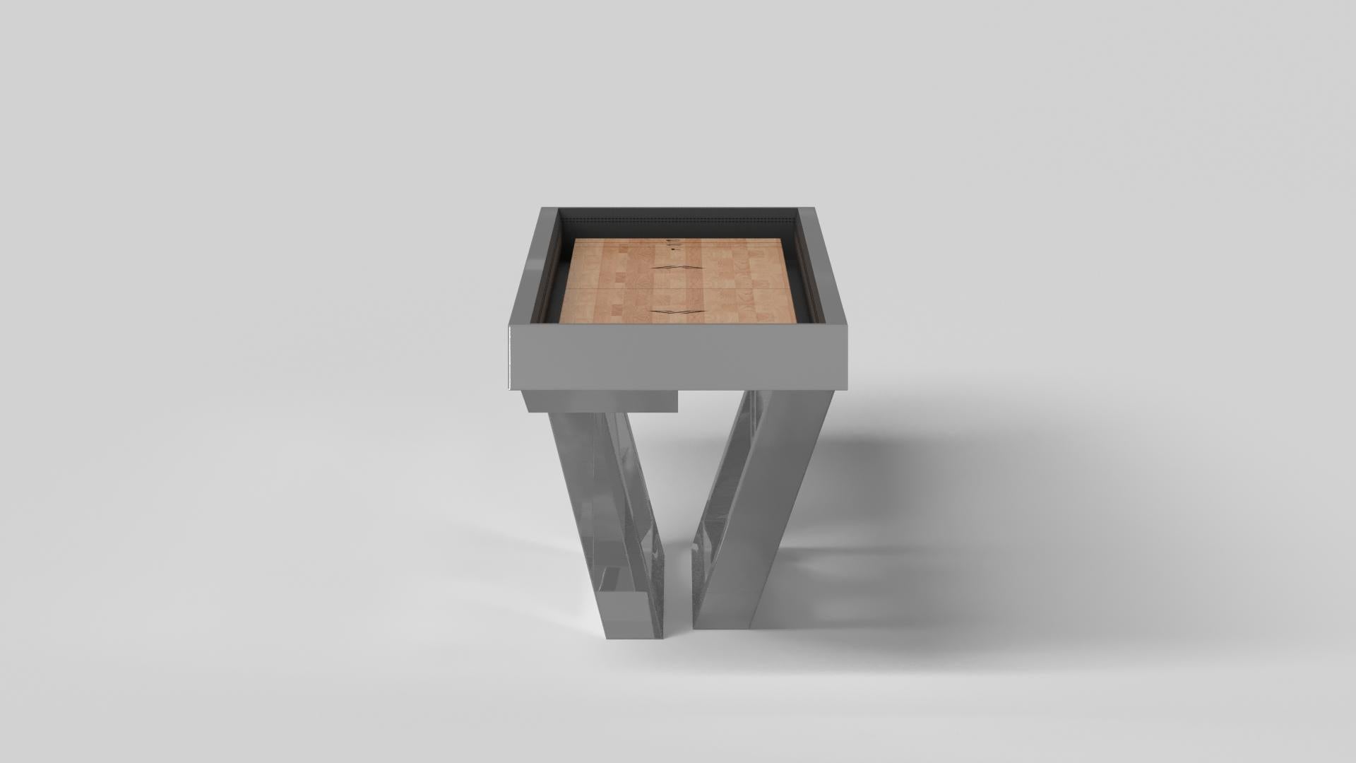 Moderne Elevate Customs Trinity Shuffleboard / Affiche en acier inoxydable en 14' - USA en vente