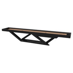 Elevate Customs Trinity Shuffleboard Tables/Solid Pantone Black Color in 16'-USA