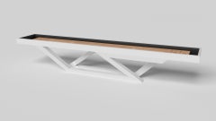 Elevate Customs Trinity Shuffleboard Tables/Solid Pantone White Color in 14'-USA