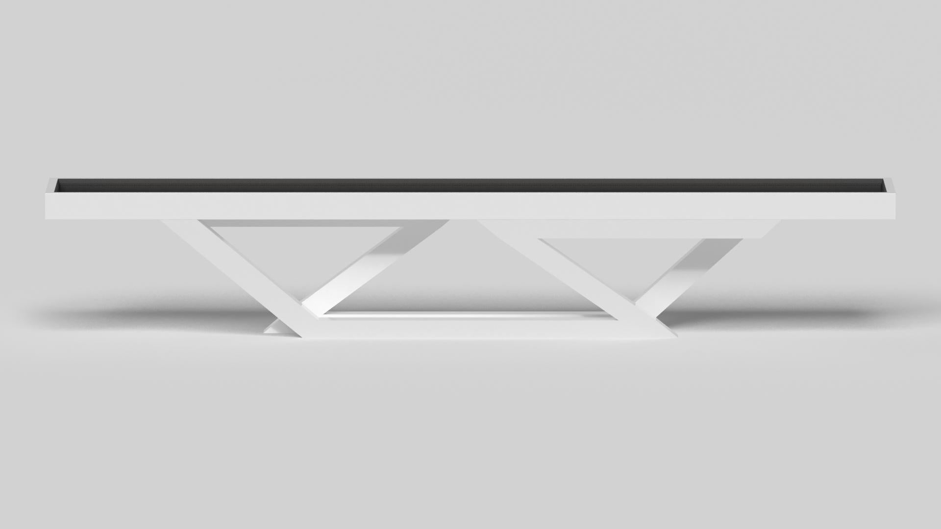 American Elevate Customs Trinity Shuffleboard Tables /Solid Pantone White Color in 9'-USA For Sale