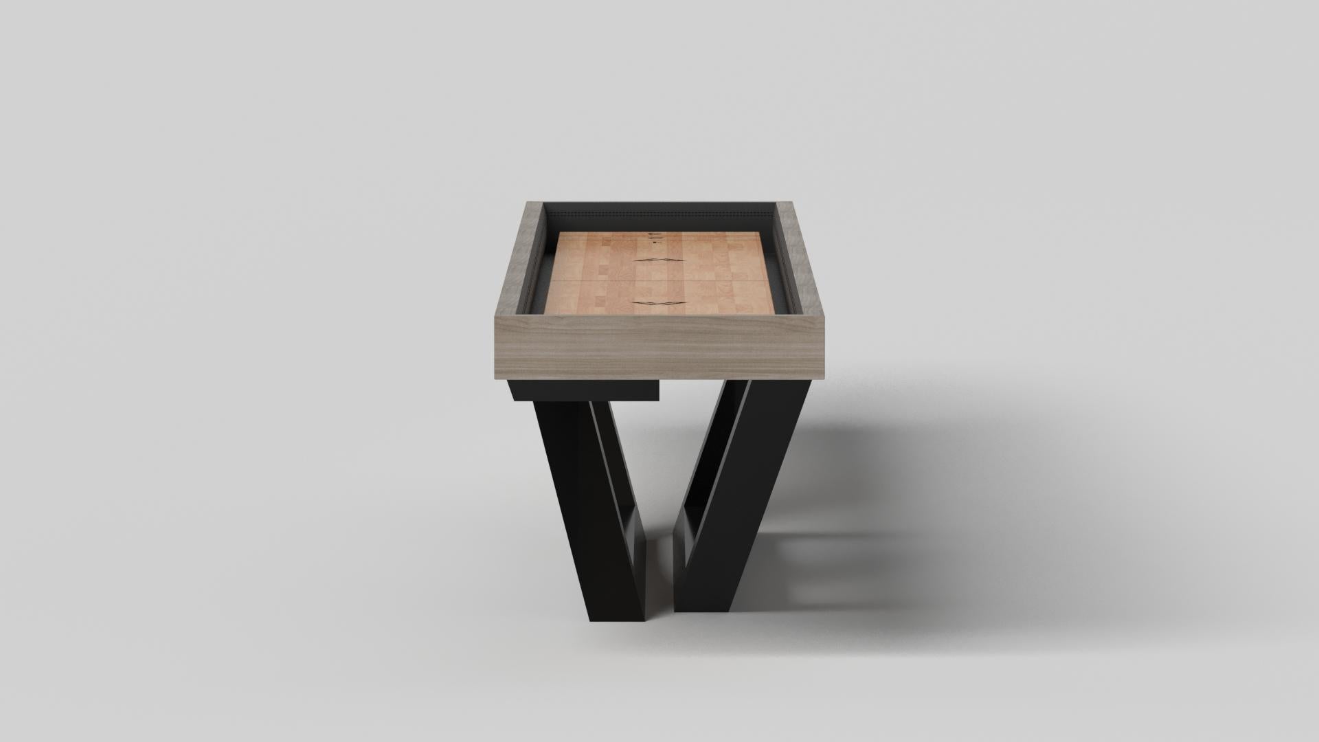 Modern Elevate Customs Trinity Shuffleboard Tables / Solid White Oak Wood in 12' - USA For Sale