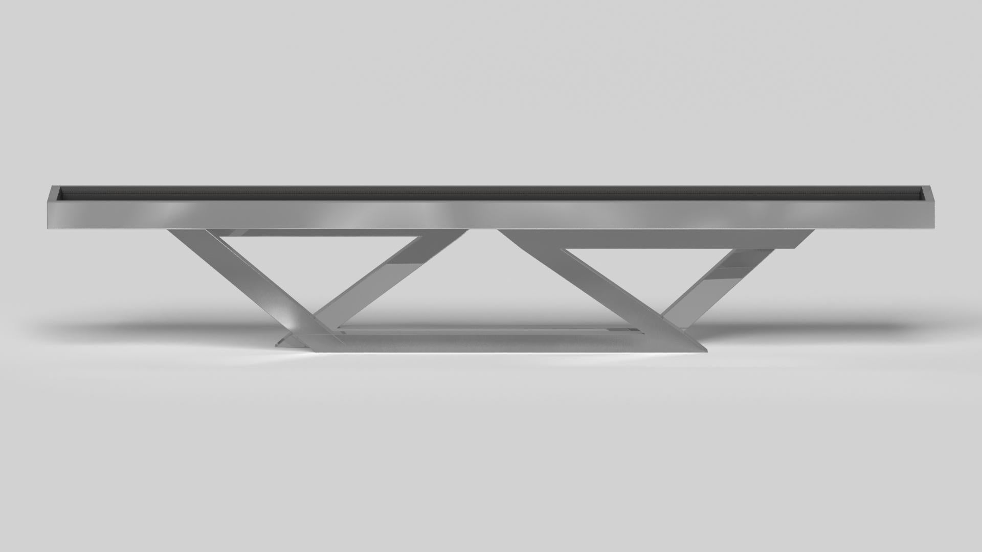 Américain Elevate Customs Trinity Shuffleboard Tables / Affiche en acier inoxydable en 16' - USA en vente