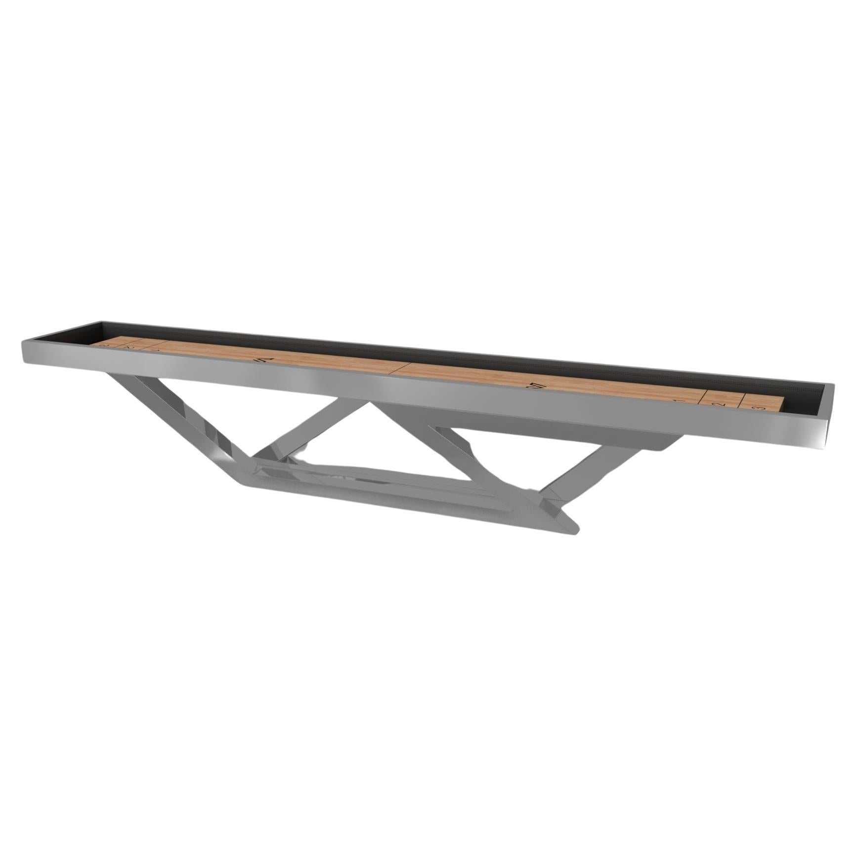 Elevate Customs Trinity Shuffleboard Tables / Affiche en acier inoxydable en 16' - USA en vente