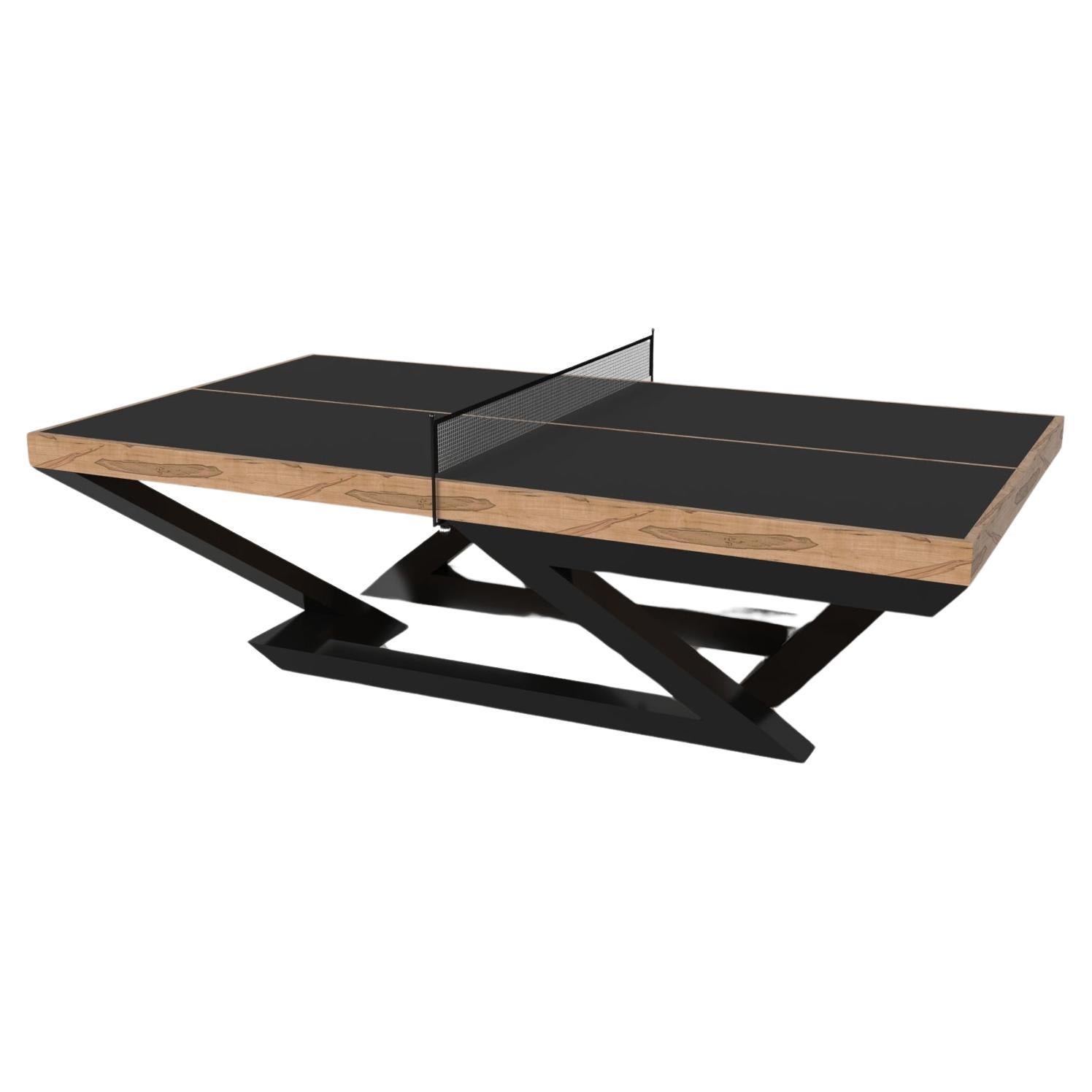 Elevate Customs Trinity Tennis Table / Solid Curly Maple Wood in 9' -Made in USA