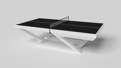 Elevate Customs Trinity Tennis Table / Solid Pantone White in 9' - Made in USA