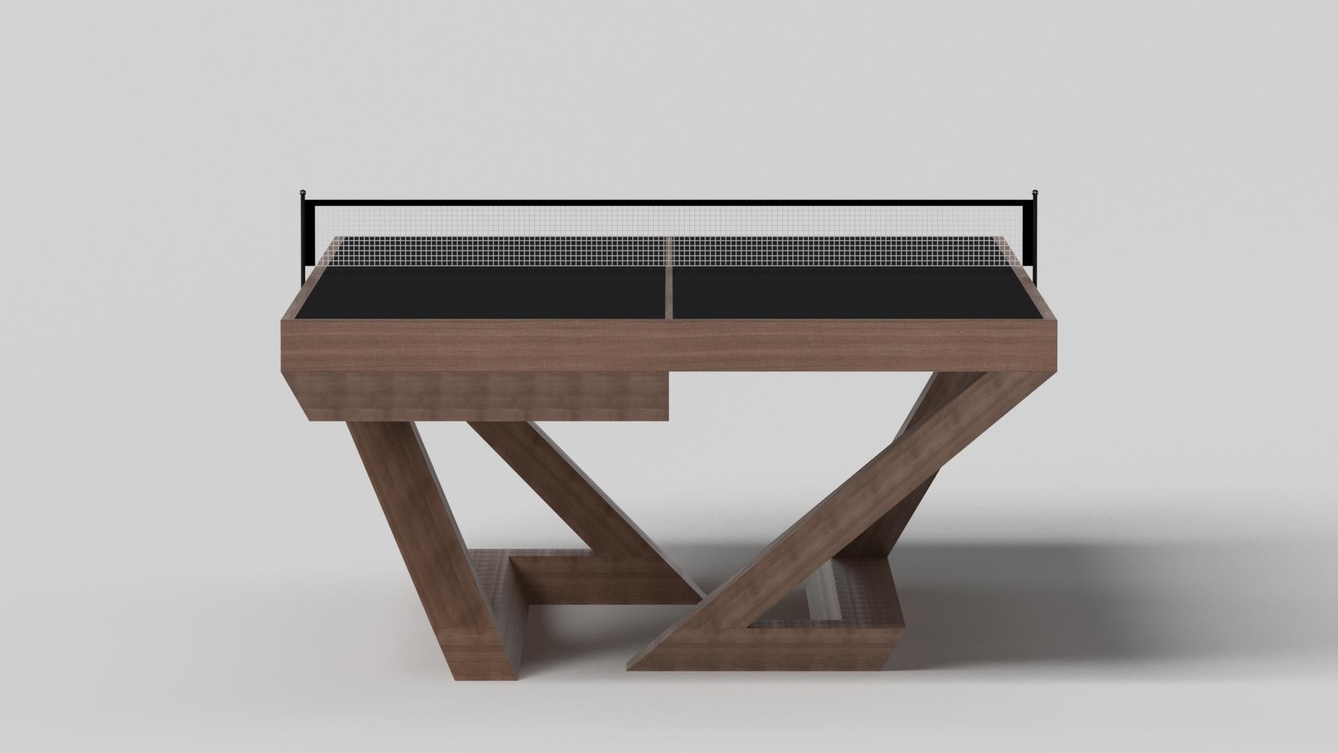 Moderne Elevate Customs Trinity  Table de tennis / Solid Walnut Wood in 9' - Made in USA en vente