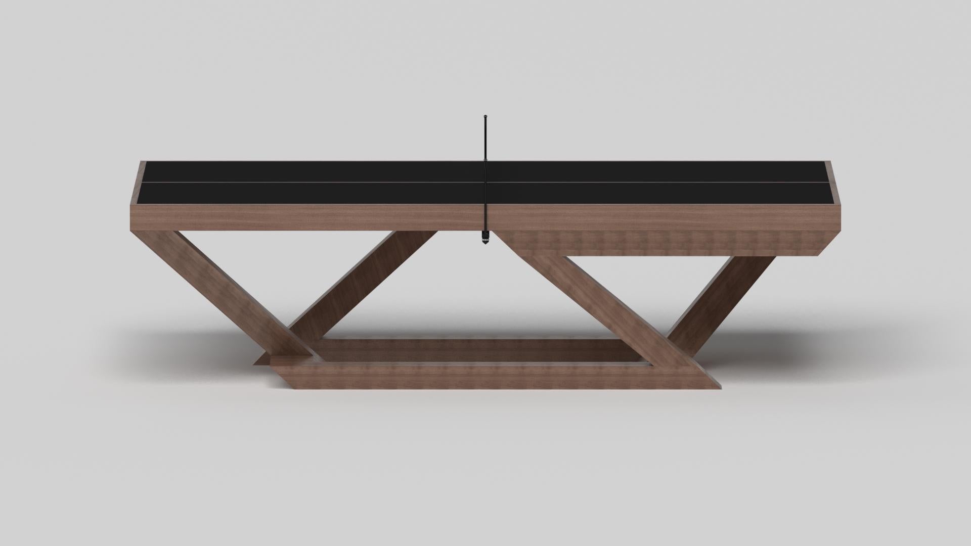 Américain Elevate Customs Trinity  Table de tennis / Solid Walnut Wood in 9' - Made in USA en vente