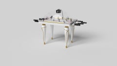 Elevate Customs Upgraded Don Dome Hockey Tables /Solid Pantone White in 3'9"-USA