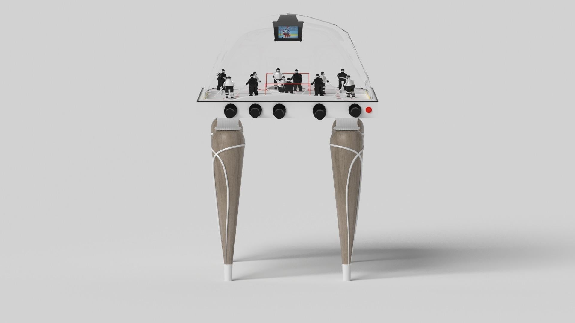 Modern Elevate Customs Upgraded Don Dome Hockey Tables/Solid White Oak Wood in 3'9