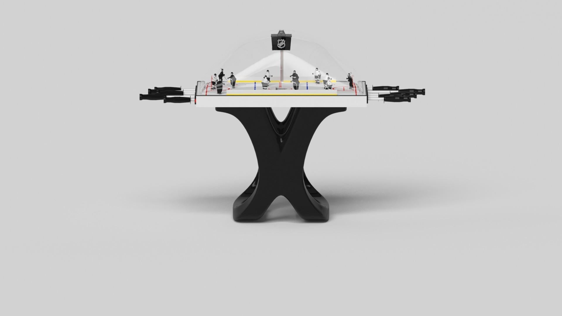 American Elevate Customs Upgraded Draco Dome Hockey Table/Solid Pantone Black in 3'9