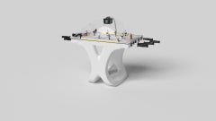 Elevate Customs Upgraded Draco Dome Hockey Table/Solid Pantone White in 3'9"-USA