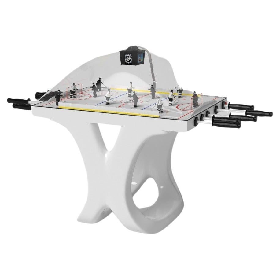 Elevate Customs Upgraded Draco Dome Hockey Table/Solid Pantone White in 3'9"-USA For Sale
