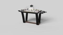 Elevate Customs Upgraded Elite Dome Hockey Tables/Solid Walnut Wood in 3'9" -USA