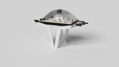 Elevate Customs Upgraded Enzo Dome Hockey Table/ Solid Pantone White in 3'9"-USA