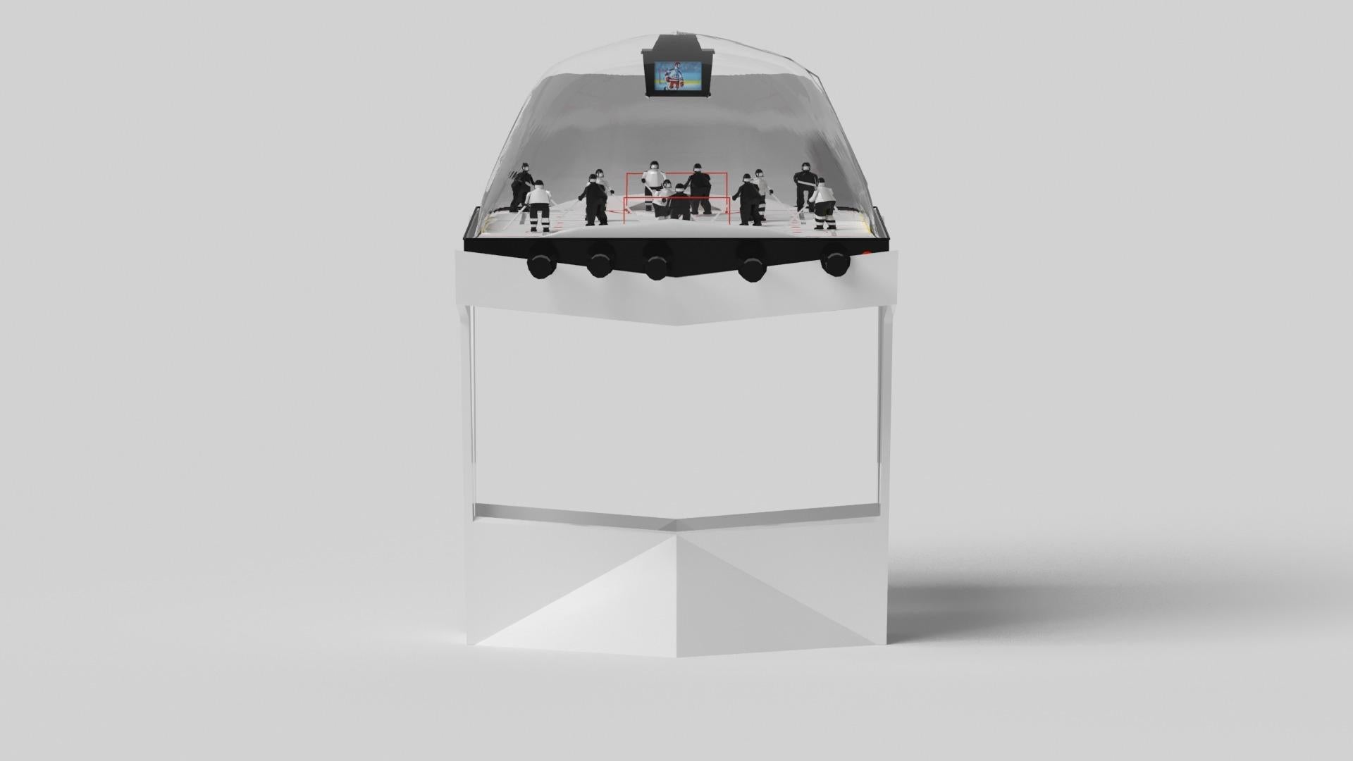 Moderne Elevate Customs Upgraded Enzo Dome Hockey Table/ Blanc Pantone massif en 3'9