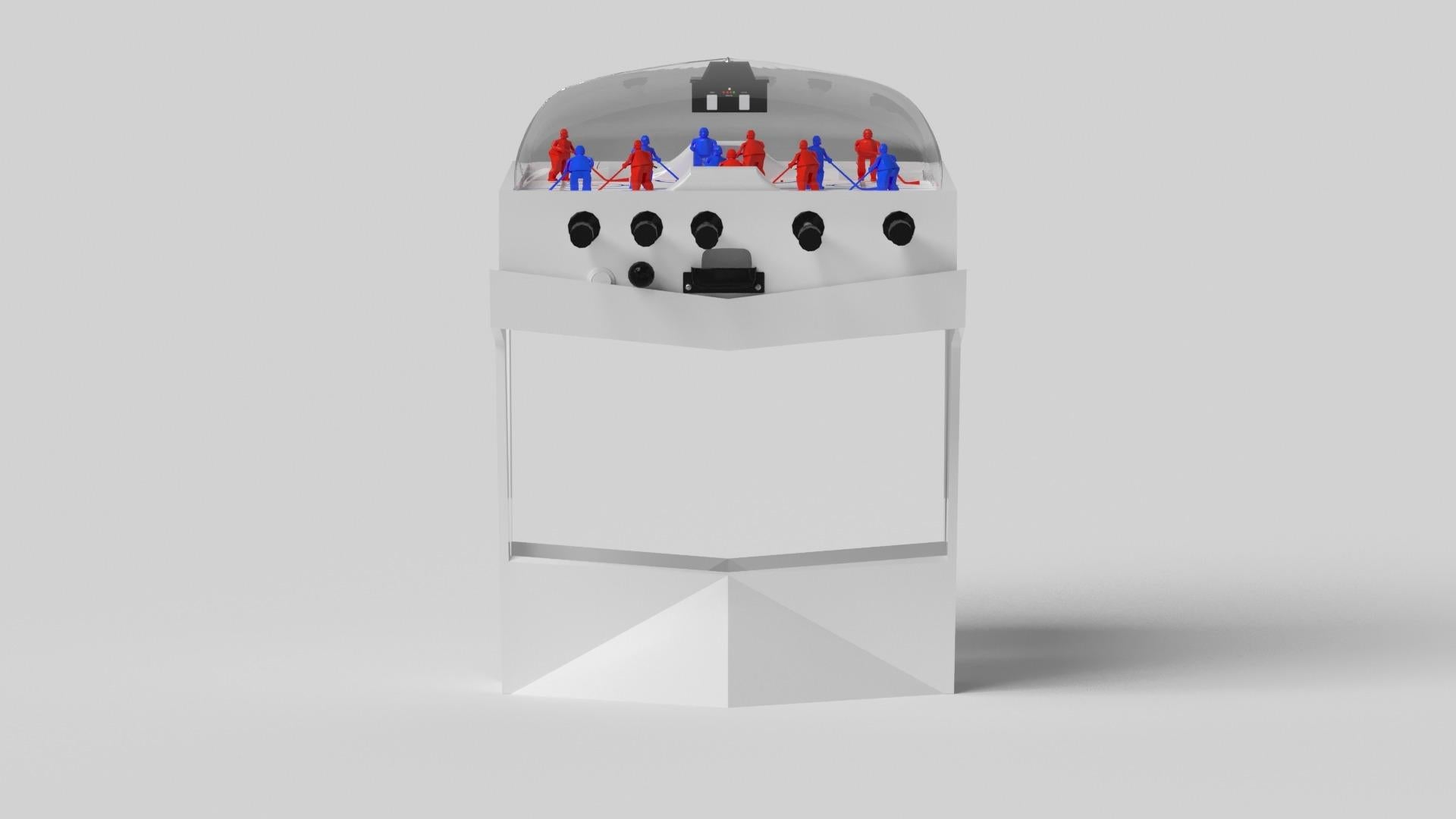 Modern Elevate Customs Standard Enzo Dome Hockey Tables/Solid Pantone White in 3'9