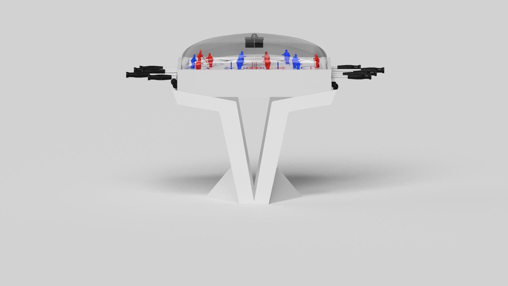 American Elevate Customs Standard Enzo Dome Hockey Tables/Solid Pantone White in 3'9