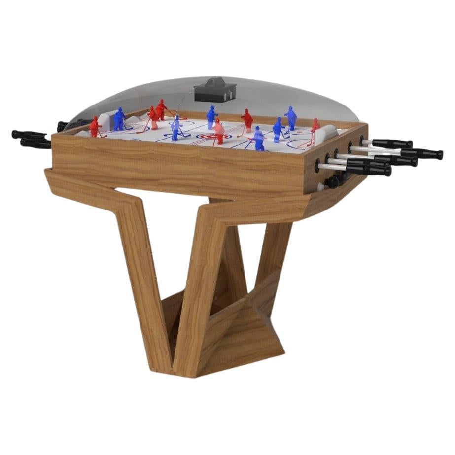 Elevate Customs Standard Enzo Dome Hockey Tables / Solid Teak Wood in 3'9" - USA For Sale