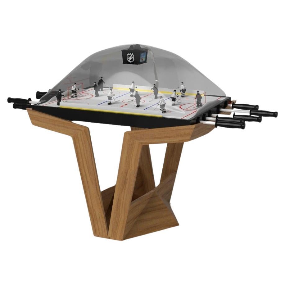 Elevate Customs Upgraded Enzo Dome Hockey Tables / Solid Teak Wood in 3'9" - USA For Sale
