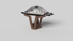 Elevate Customs Tavoli da hockey a cupola Enzo aggiornati /Solid Walnut Wood in 3'9" - USA