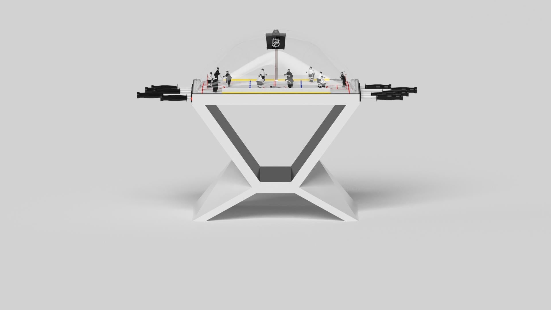 Américain Elevate Customs Upgraded Whiting Dome Hockey Tables/Solid Pantone White in 3'9