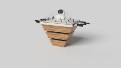 Elevate Customs Upgraded Louve Dome Hockey / Bois d'érable bouclé massif de 3'9" -USA