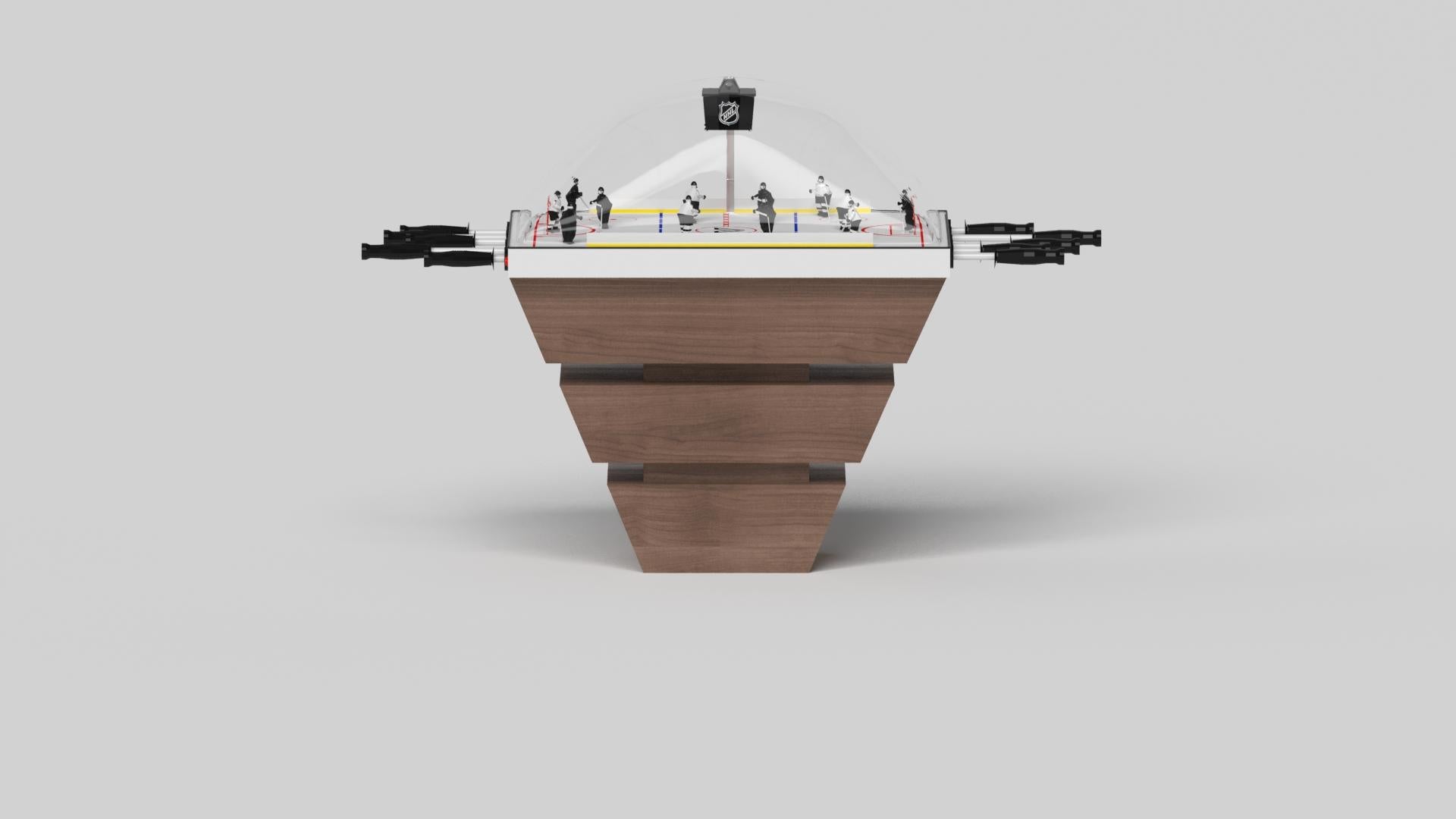 American Elevate Customs Upgraded Louve Dome Hockey Tables/Solid Walnut Wood in 3'9