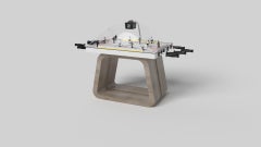 Elevate Customs Upgraded Luge Dome Hockey Table/Solid White Oak Wood in 3'9"-USA