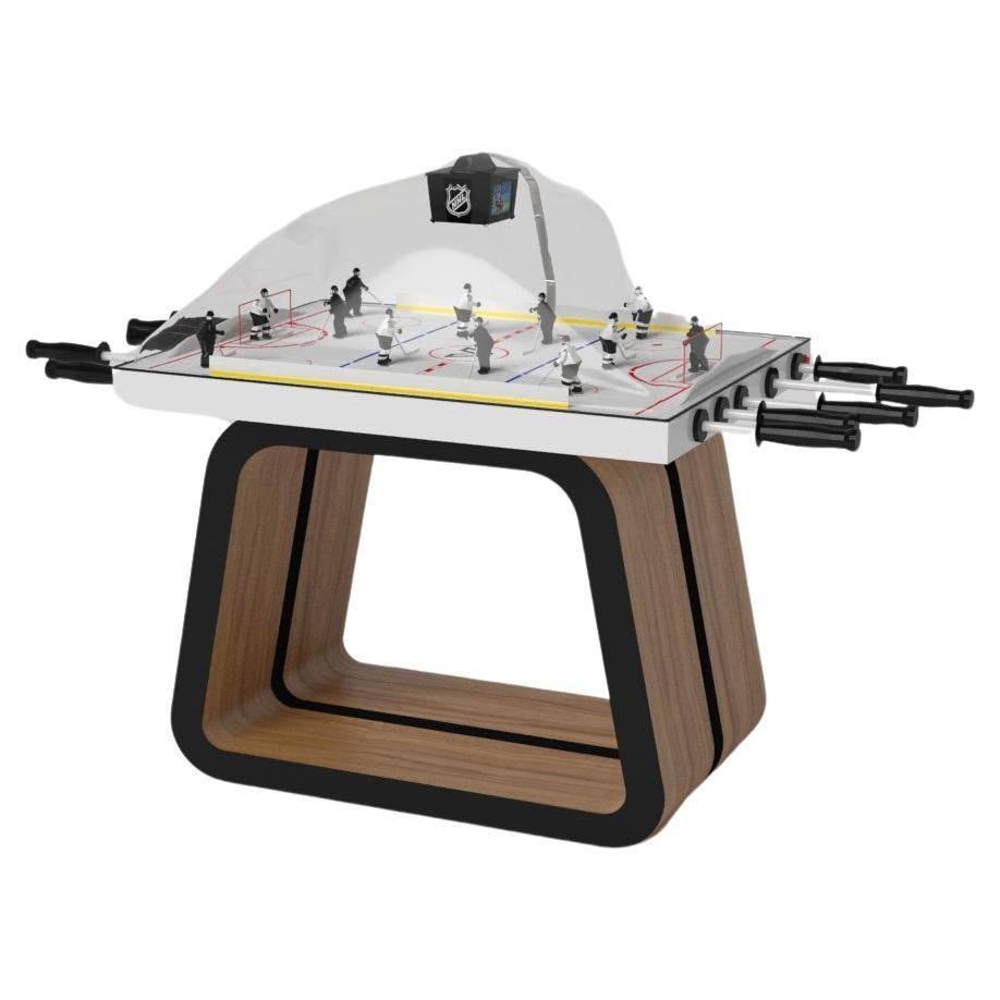 Elevate Customs Upgraded Luge Dome Hockey Tables / Solid Teak Wood in 3'9" - USA For Sale