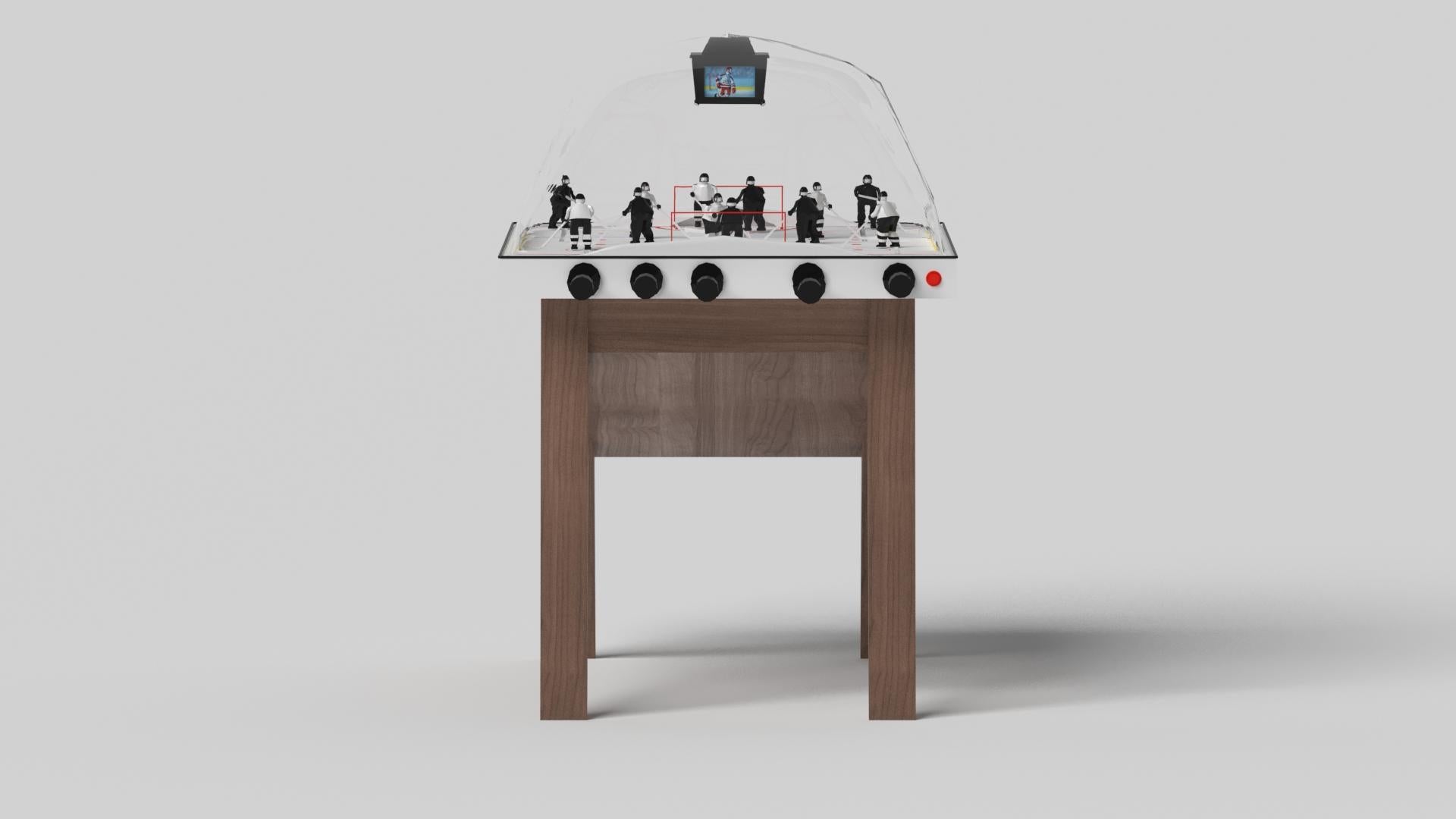 Modern Elevate Customs Upgraded Mantis Dome Hockey Table/Solid Walnut Wood in 3'9