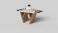 Elevate Customs Upgraded Maze Dome Hockey Tables / Solid Teak Wood in 3'9" - USA