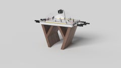 Elevate Customs Upgraded Maze Dome Hockey Tables /Solid Walnut Wood in 3'9" -USA