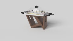 Elevate Customs Upgraded Rumba Dome Hockey Tables/Solid Walnut Wood in 3'9" -USA
