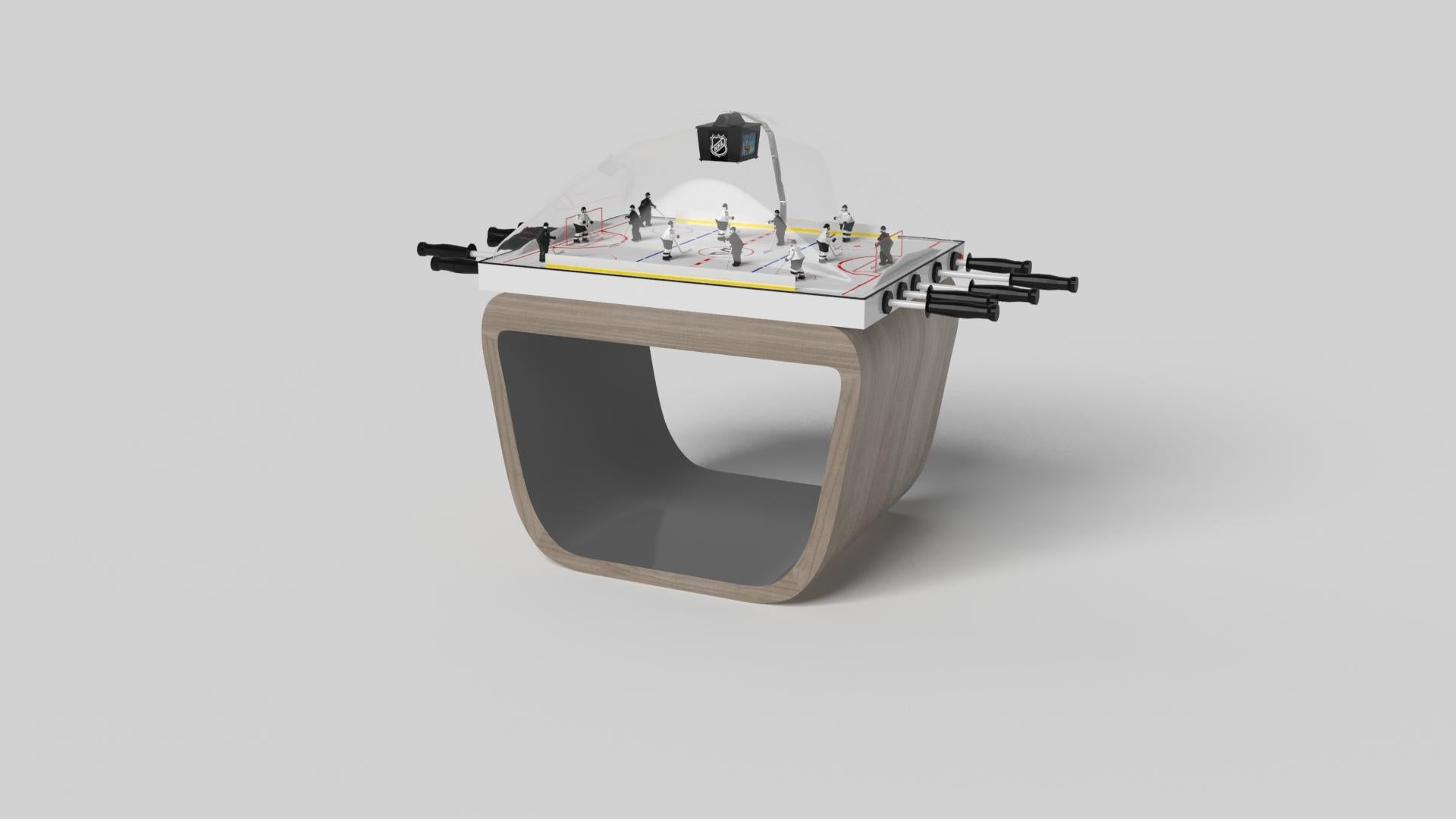 Fabriquée à la main avec des accents complexes et une base incurvée taillée avec précision, la table de hockey dôme Sid en noir englobe une série de bords lisses, de détails distinctifs et d'éléments non conventionnels dans une expression unique du