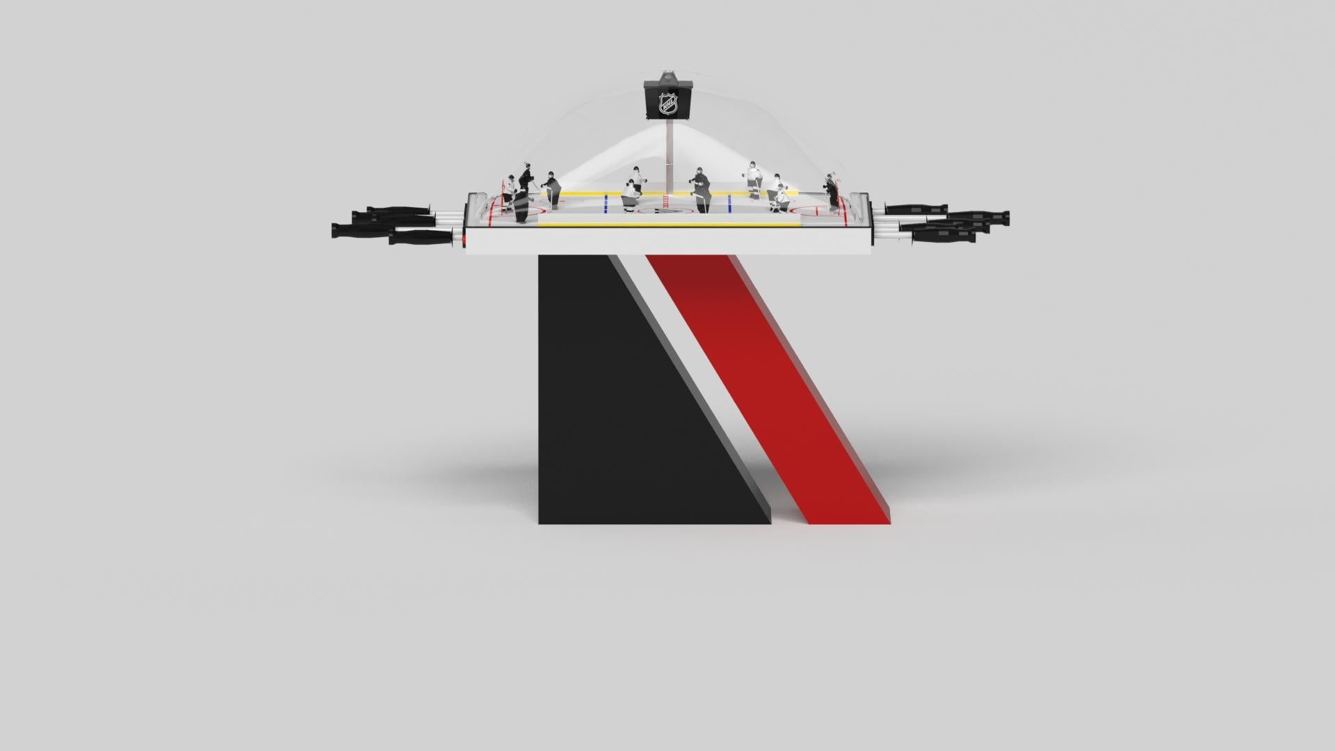 American Elevate Customs Upgraded Stilt Dome Hockey Table/Solid Pantone Black in 3'9