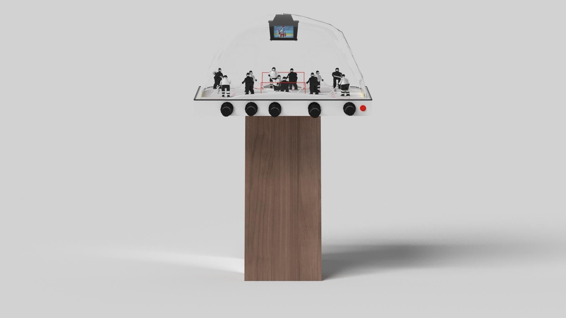 Moderne Elevate Customs Upgraded Stilt Dome Hockey Tables/Solid Walnut Wood in 3'9