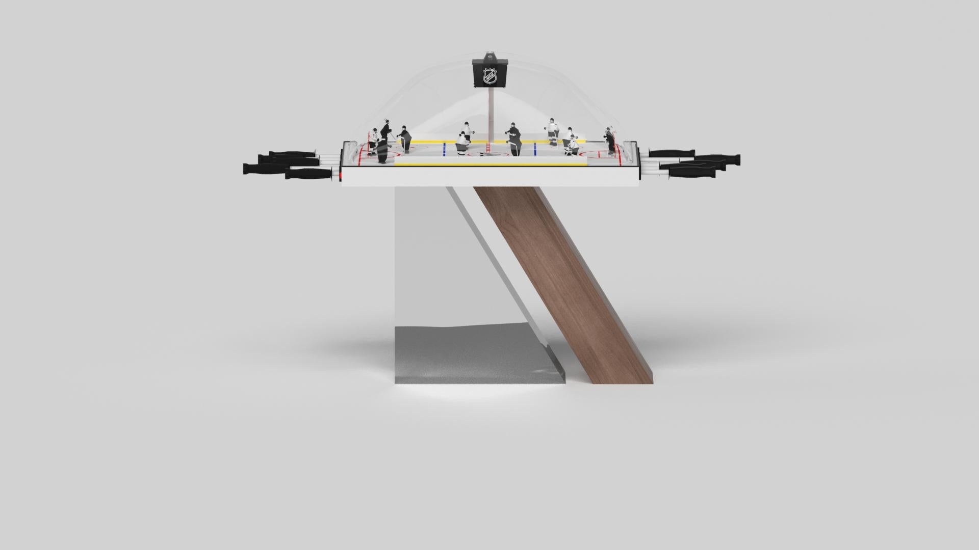 Américain Elevate Customs Upgraded Stilt Dome Hockey Tables/Solid Walnut Wood in 3'9
