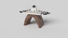 Elevate Customs Upgraded Zenith Dome Hockey Table/Solid Walnut Wood in 3'9" -USA