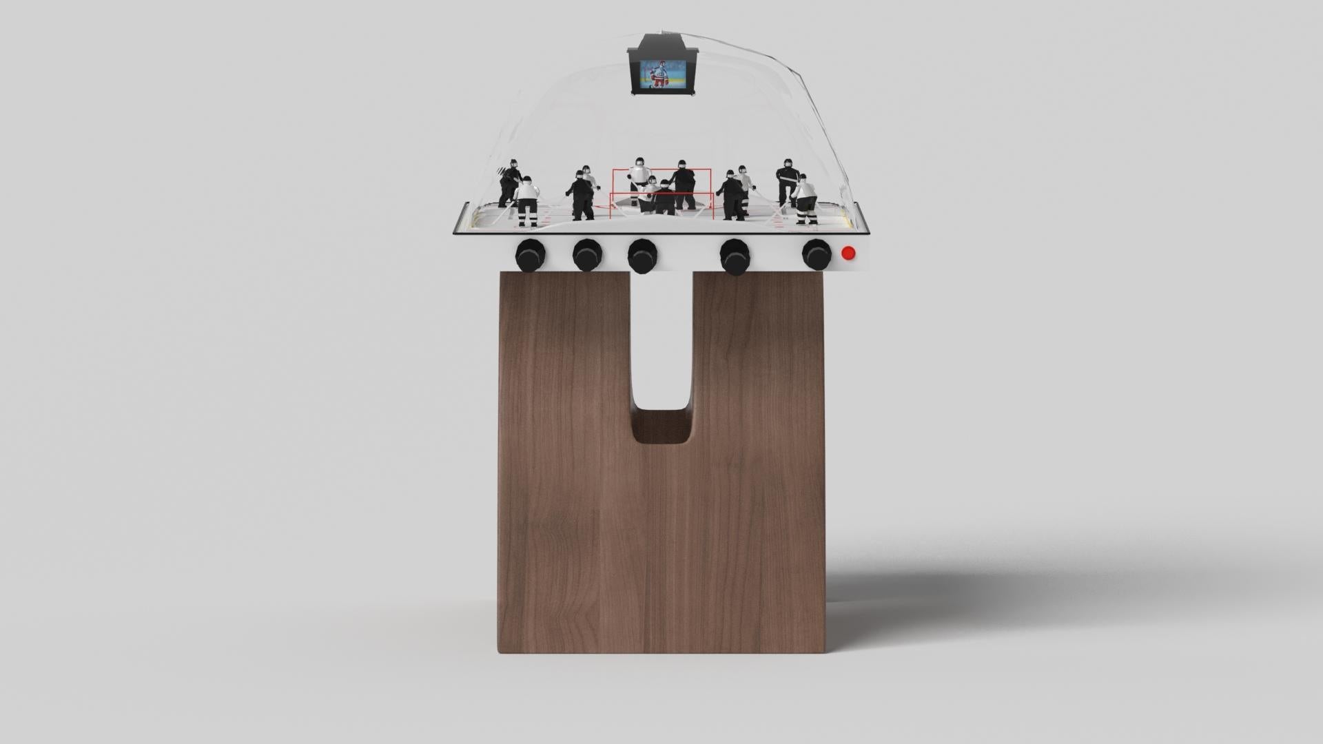 Moderne Elevate Customs Upgraded Zenith Dome Hockey Table/Solid Walnut Wood in 3'9
