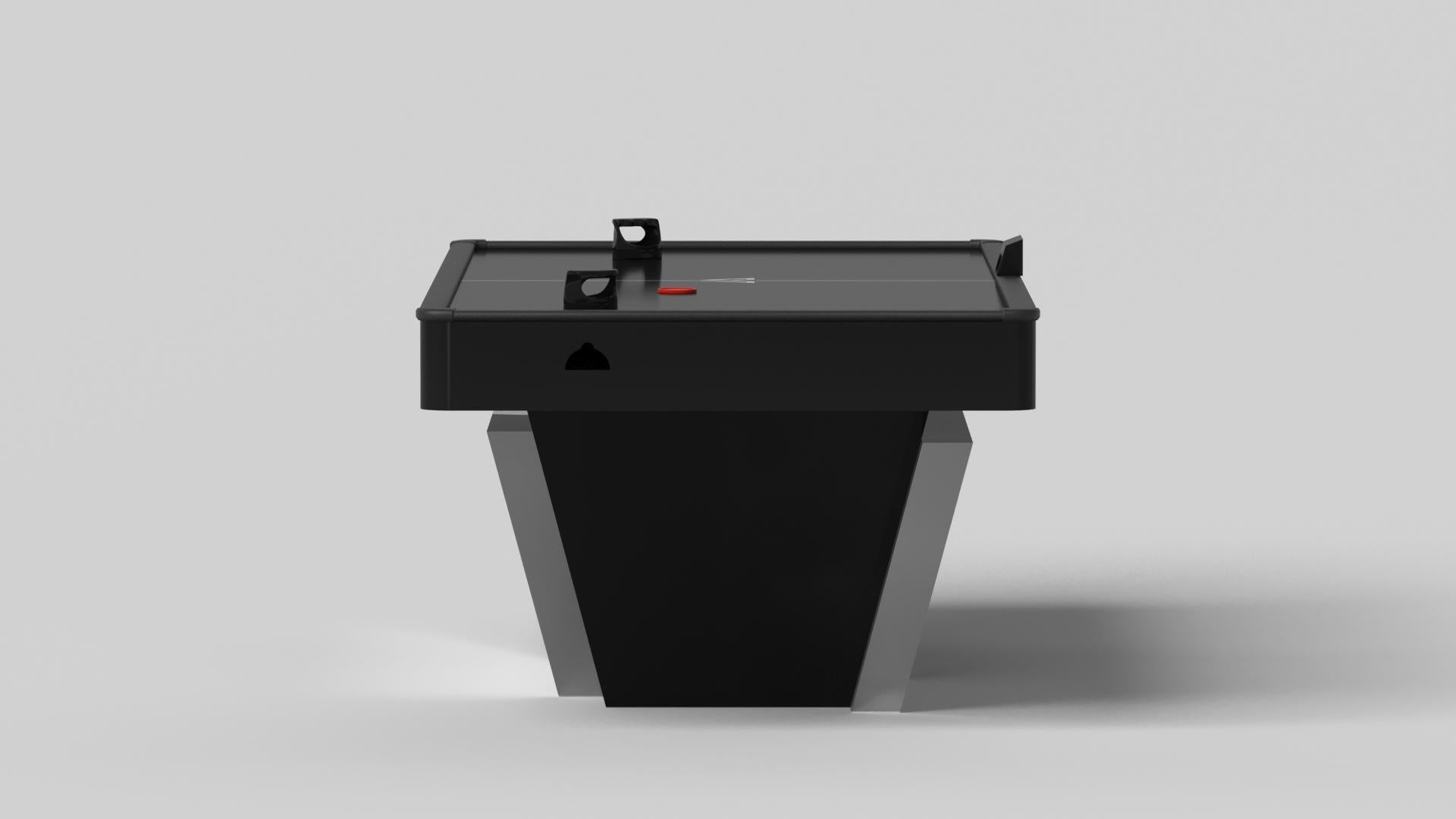 Modern Elevate Customs Vogue Air Hockey Tables / Solid Pantone Black in 7' -Made in USA For Sale