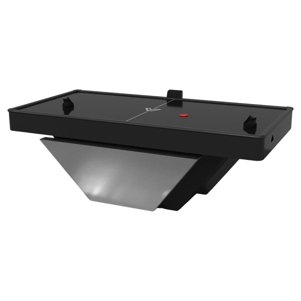 Elevate Customs Vogue Air Hockey Tables / Solid Pantone Black in 7' -Made in USA For Sale