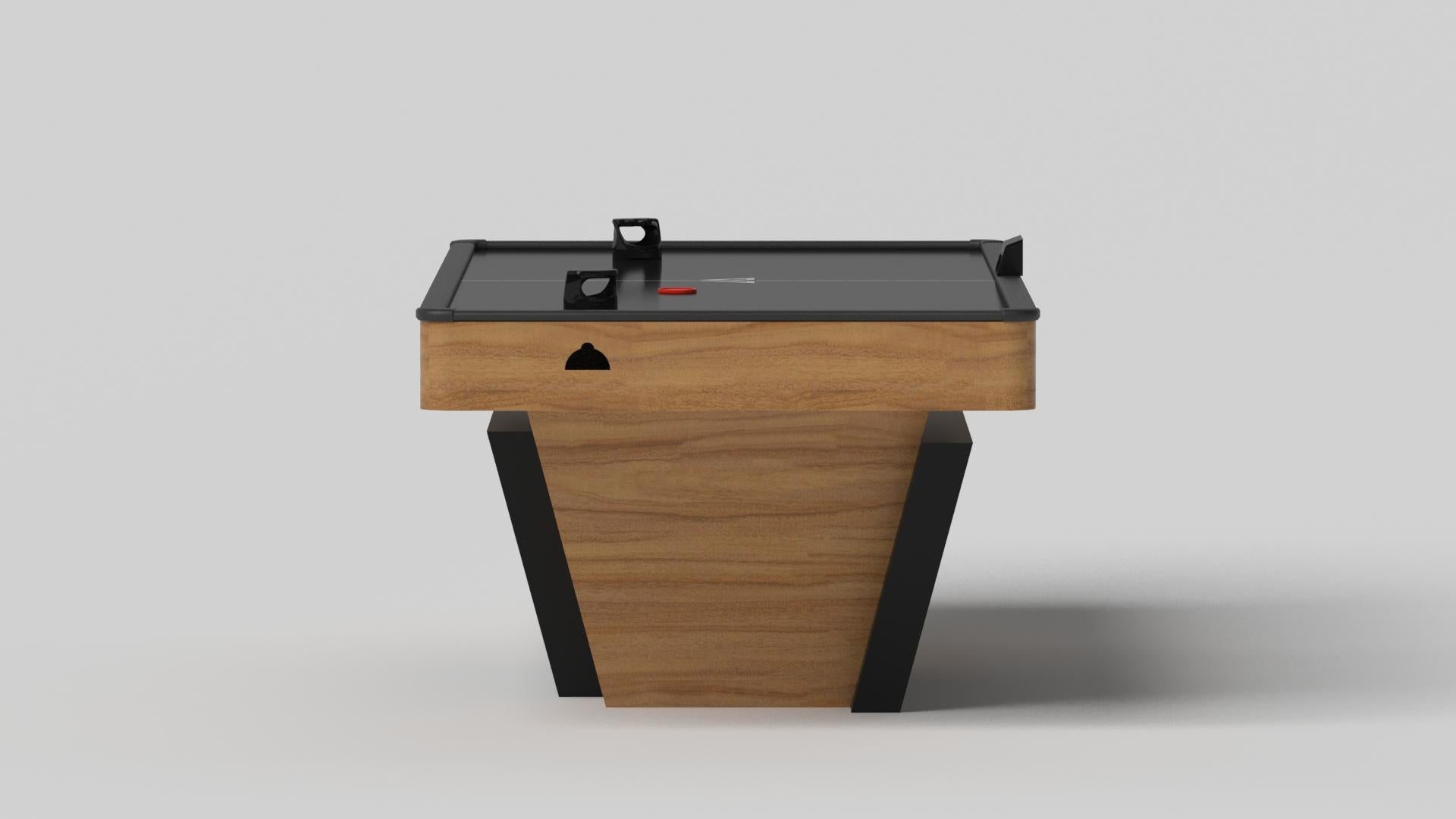 Modern Elevate Customs Vogue Air Hockey Tables / Solid Teak wood in 7' - Made in USA For Sale