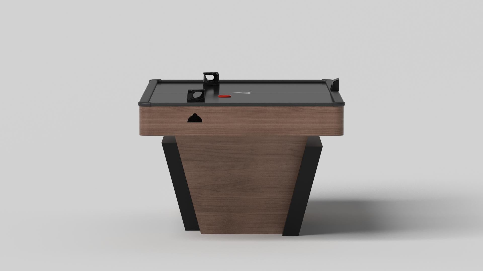 Modern Elevate Customs Vogue Air Hockey Tables / Solid Walnut Wood in 7' - Made in USA For Sale
